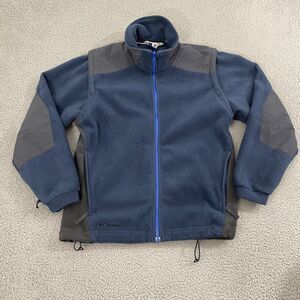 VTG Columbia Interchange Fleece Men M Navy Gorpcore Convertible Vest Full Zip